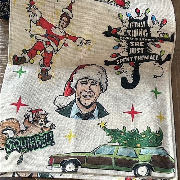 NEW! Christmas Vacation Classic Holiday Movie Linen Table Runner - Picture 2 of 4